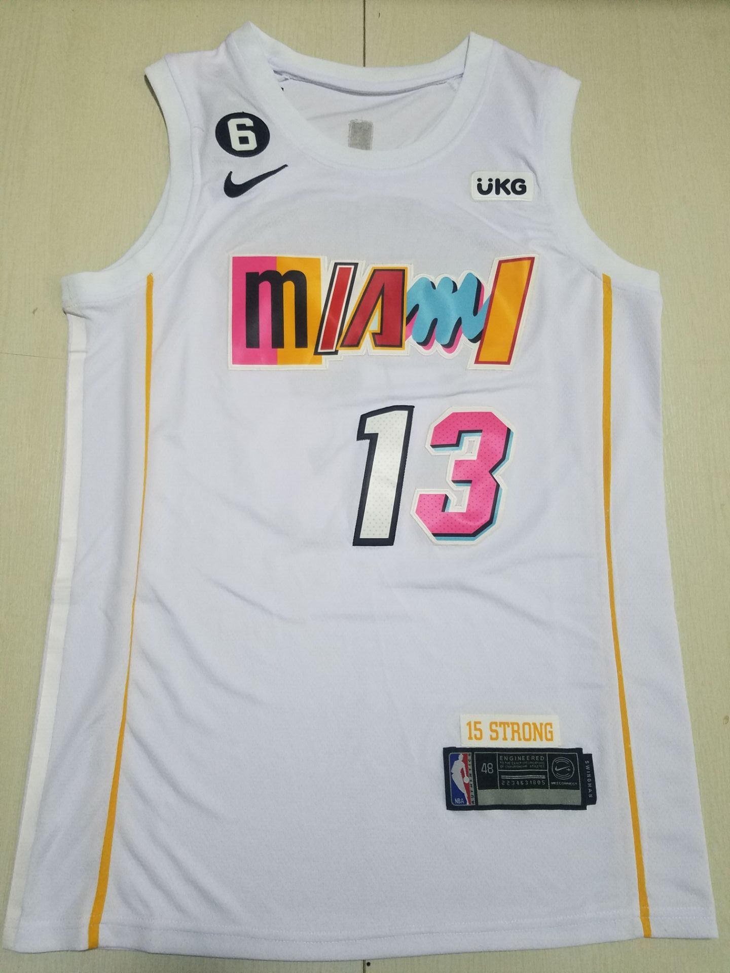 Men Miami Heat #13 Adebayo White City Edition 2022 Nike NBA Jersey->miami heat->NBA Jersey
